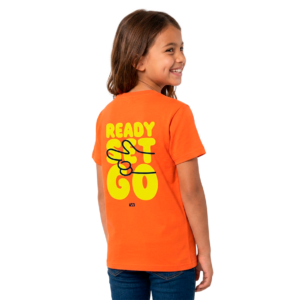 Camiseta Infantil Ready Set Go Naranja