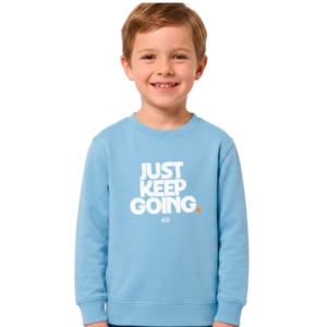 Sudadera Infantil Just Keep Going Azul