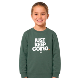 Sudadera Infantil Just Keep Going Verde Laurel